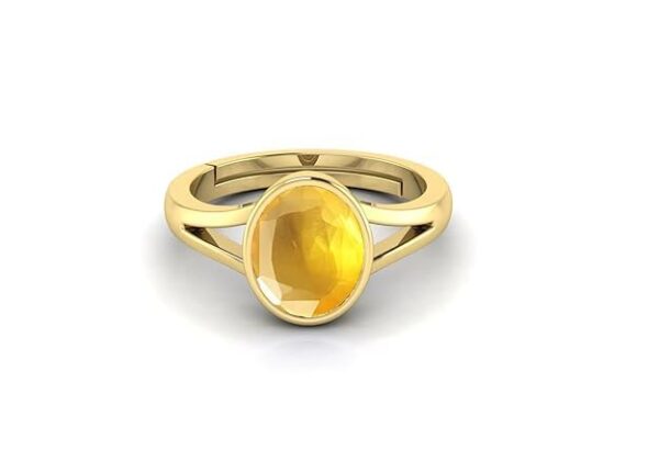 Natural Panchadhatu  Ring for Unisex Adjustable yellow sapphire Ring